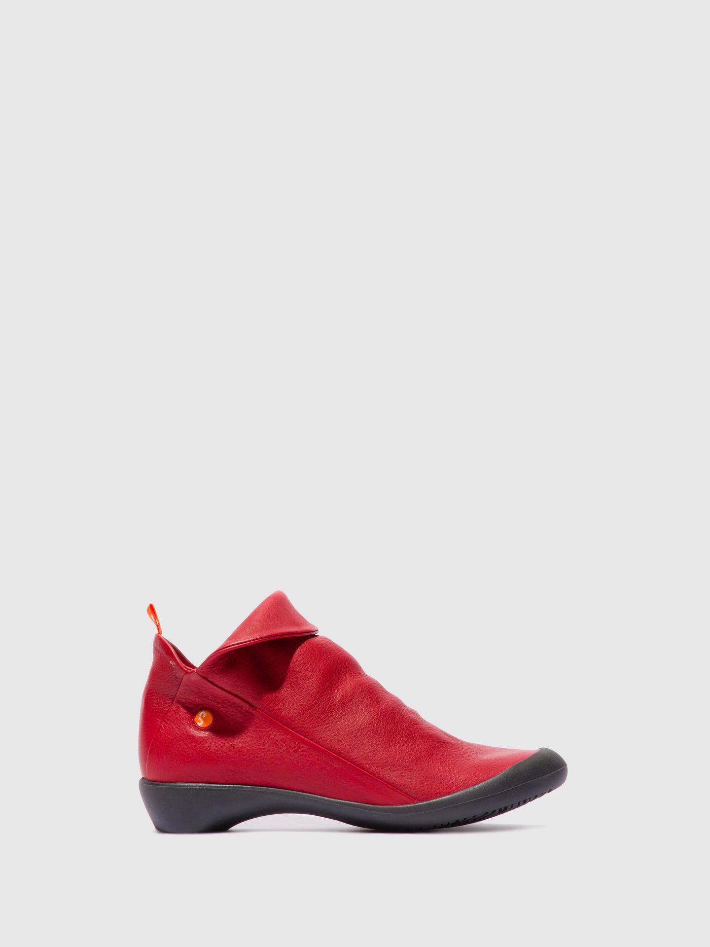 Softinos Zip Up Ankle Boots FARAH RED